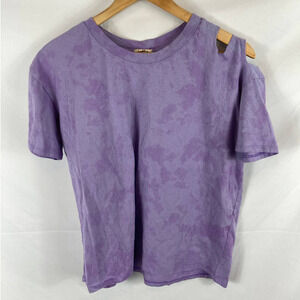 NWT Somewhere West Mineral Wash Ribbed Shoulder Tshirt